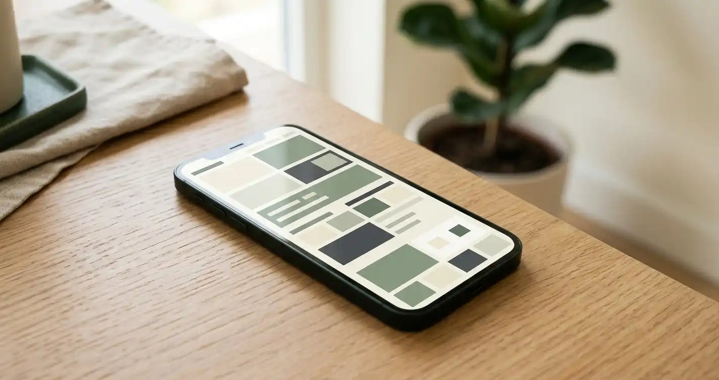 Conceptual mobile casino browser illustration