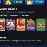 Golden Mister live casino lobby